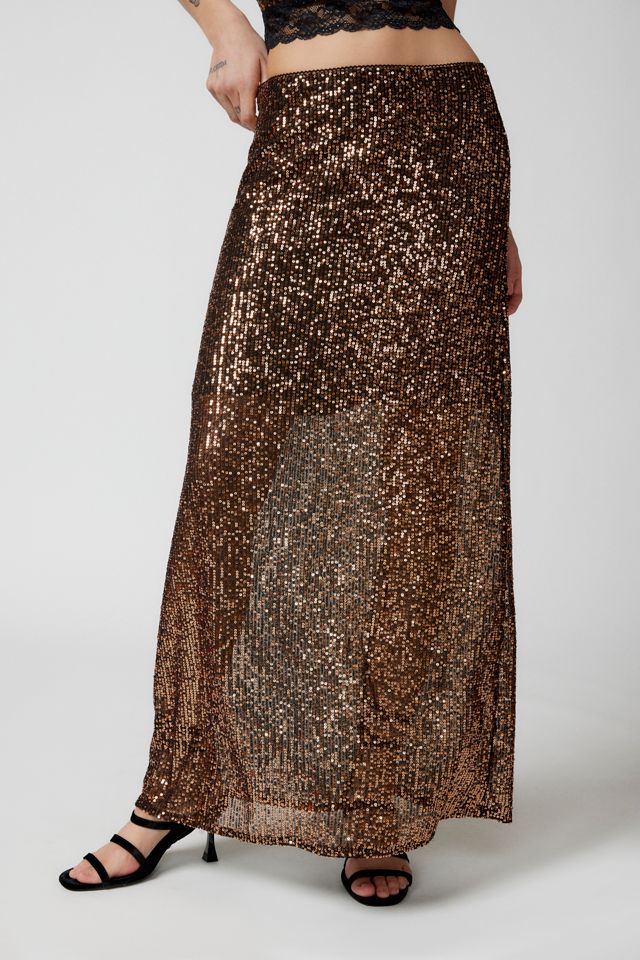 Urban Renewal Parties Remnants Sequin Maxi Skirt #1