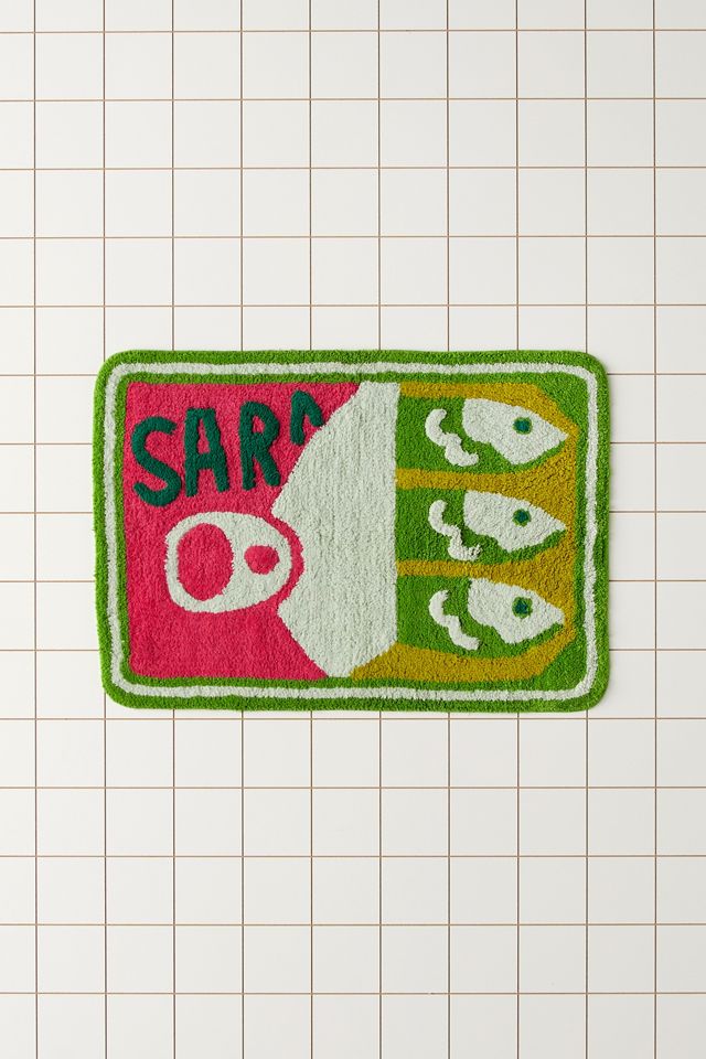 Tapis de Bain en Peluche Matelassé en Forme de Boîte de Sardines #1