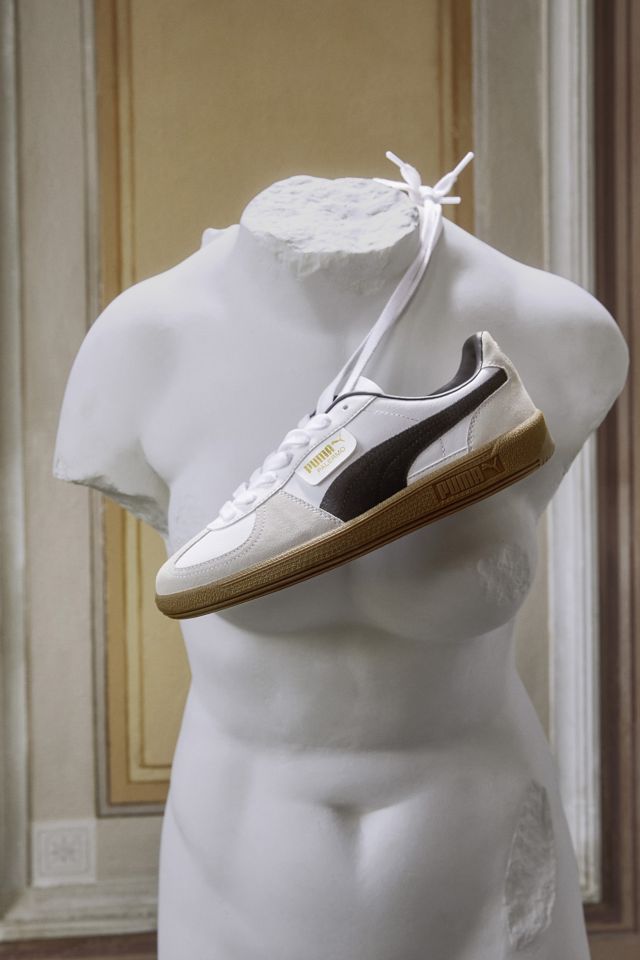 Puma white leather tennis shoes online