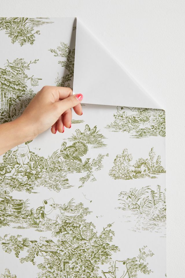UO Home Frog Toile Removable Wallpaper #2