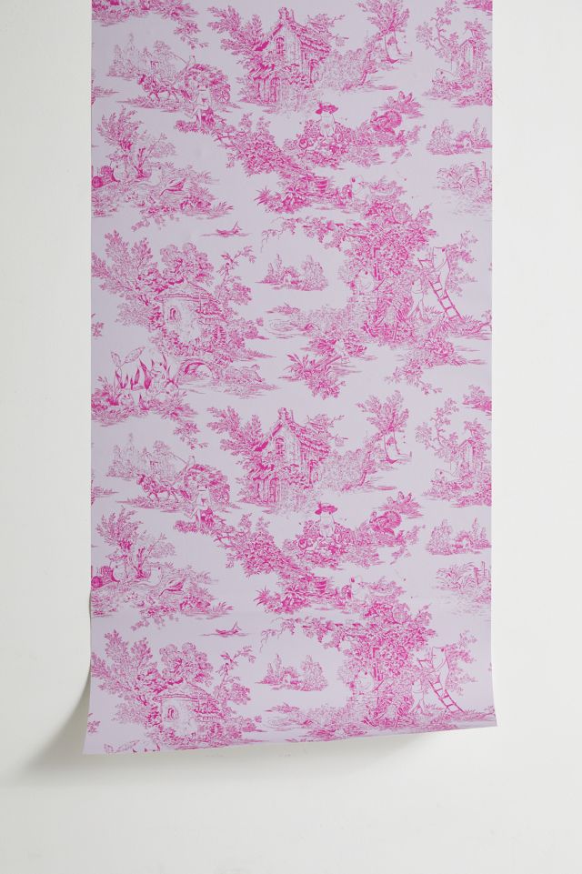 UO Home Frog Toile Removable Wallpaper