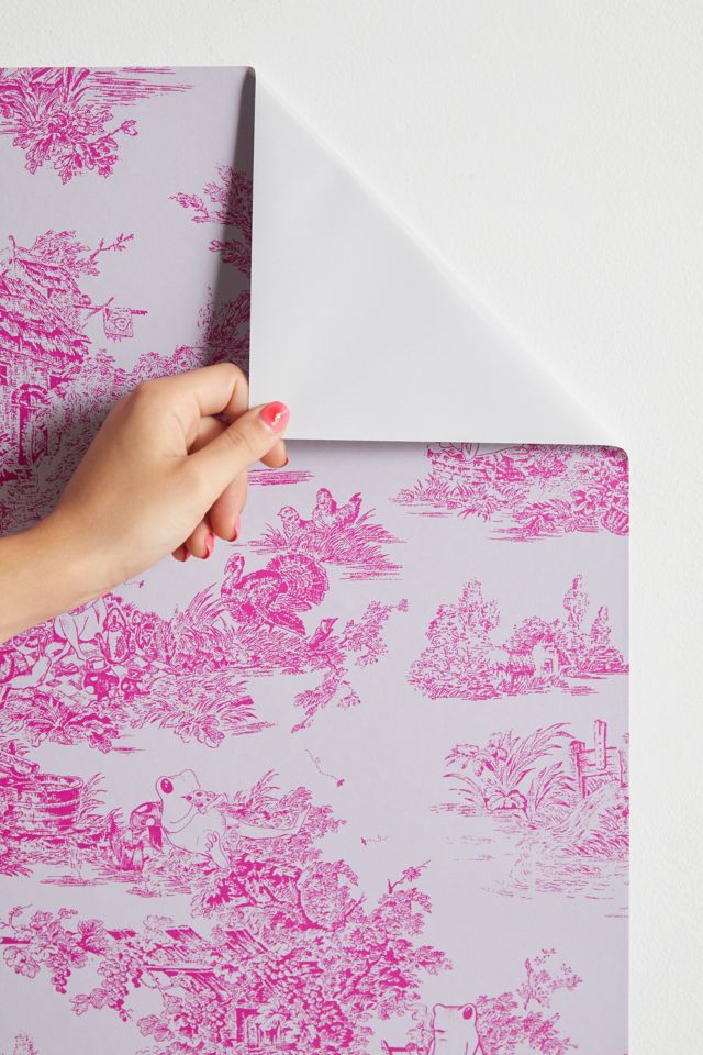 UO Home Frog Toile Removable Wallpaper