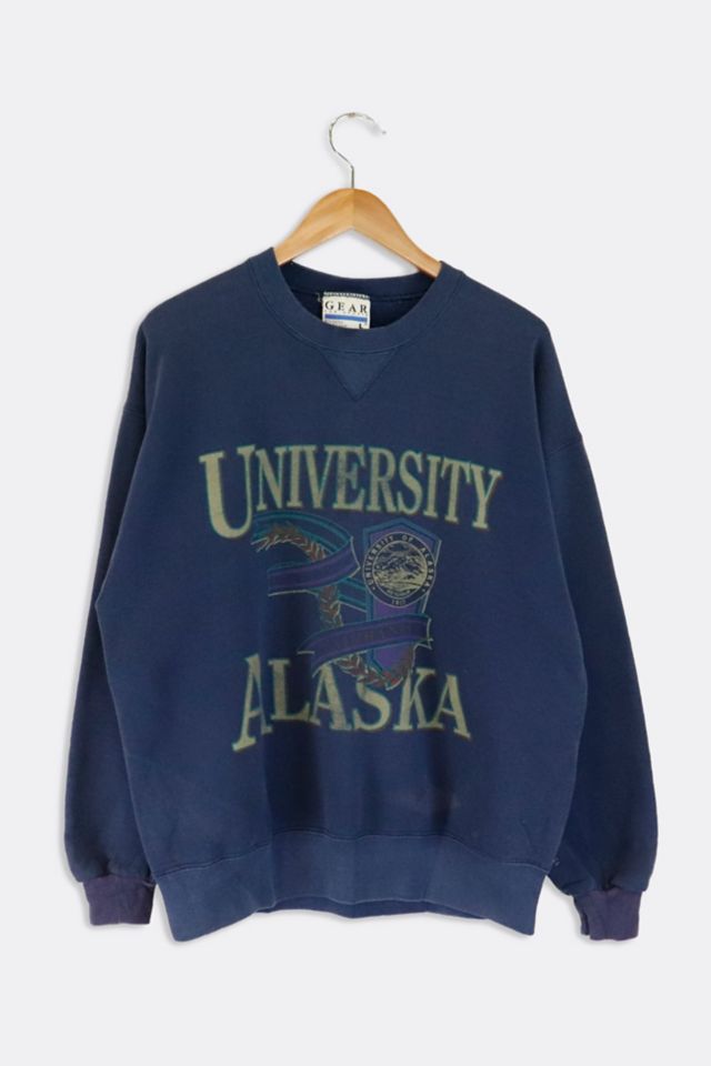 Vintage Alaska Sweatshirt Alaska Crewneck University Alaska 