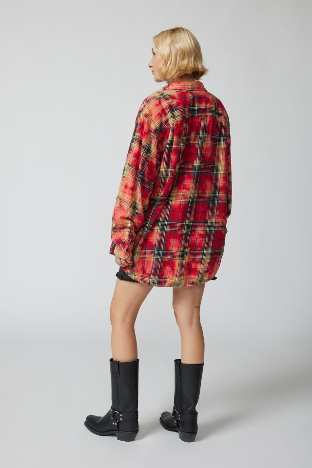 Urban Renewal Remade Uneven Bleached Flannel Shirt #4