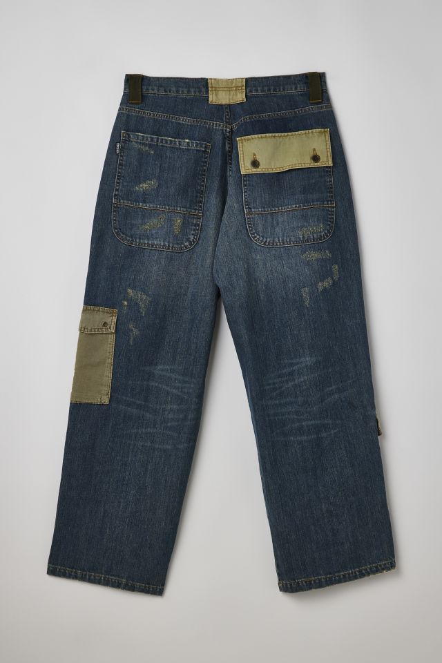 BDG Mixed Fabric Patchwork Cargo Jean #3