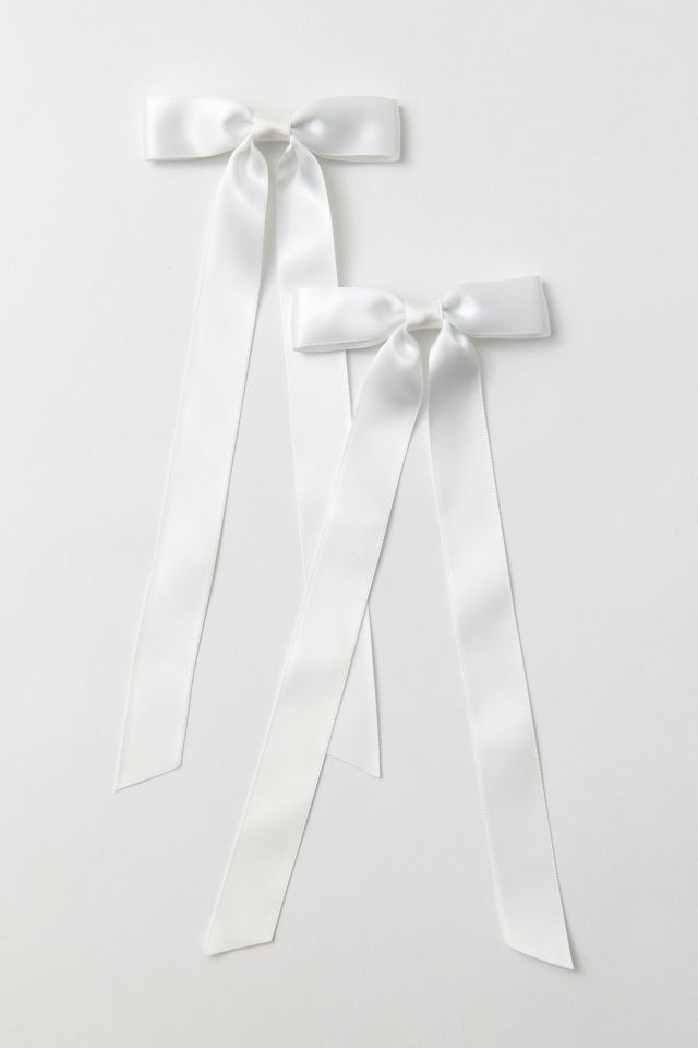 Ensemble de 2 Barrettes à Nœud en Satin pour Cheveux #1