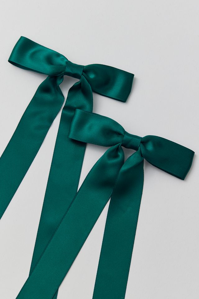Satin Hair Bow Barrette Set #1