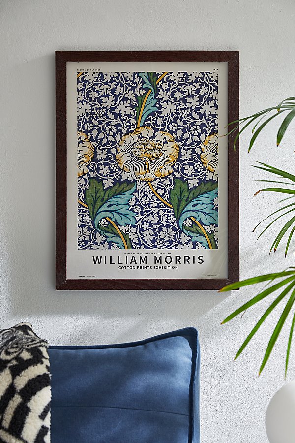 Pstr Studio William Morris Fleurs Bleues Art Print At Urban Outfitters In Blue