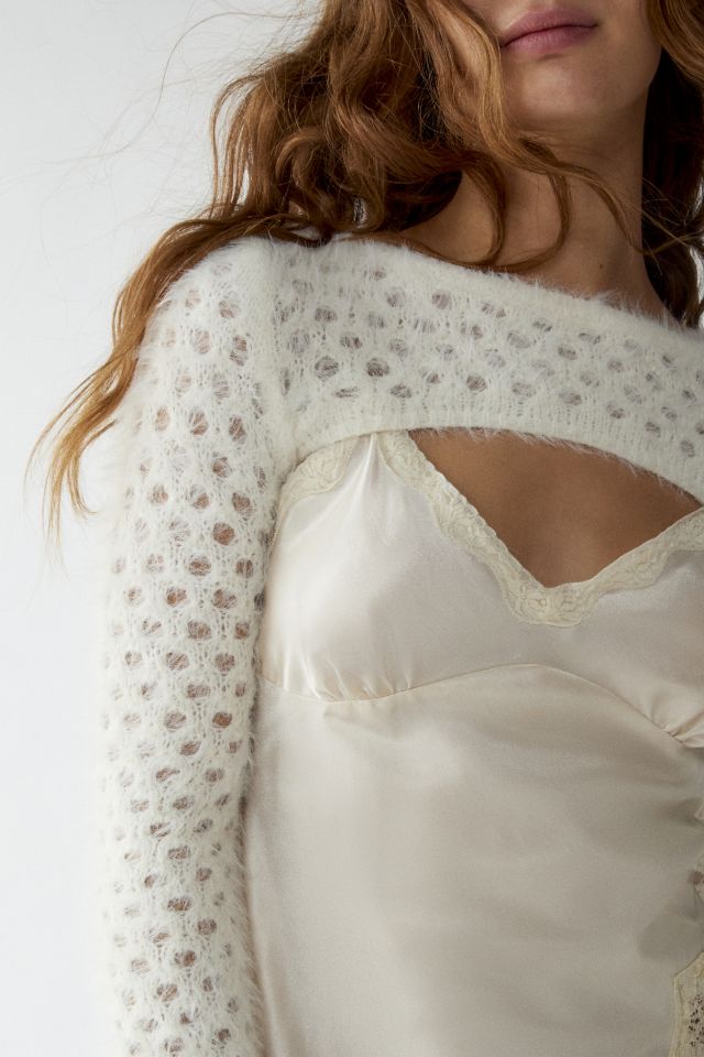 UO Whitney Fuzzy Shrug Sweater #1