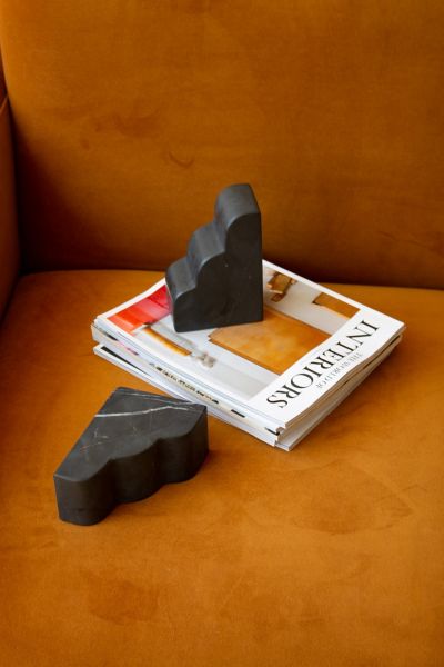 THE PARMATILE SHOP X MAISON ROGUE CLOUD MARBLE BOOKEND IN NERO AT URBAN OUTFITTERS