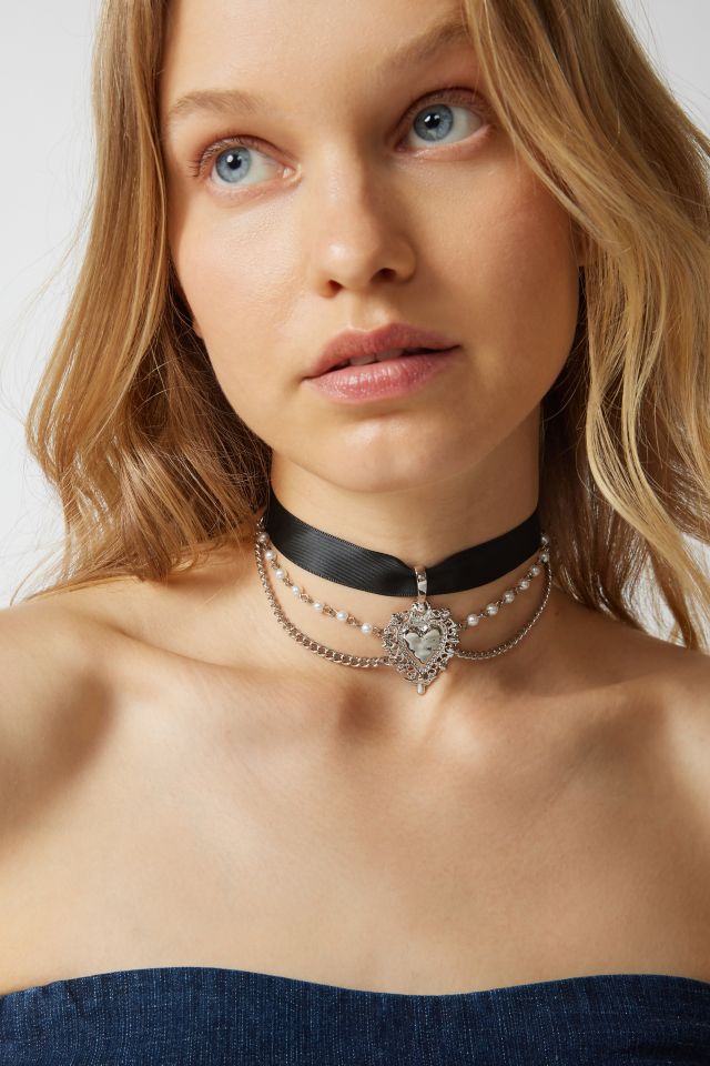 Silver Wide Ribbon Choker Necklace – Hamrick Avenue