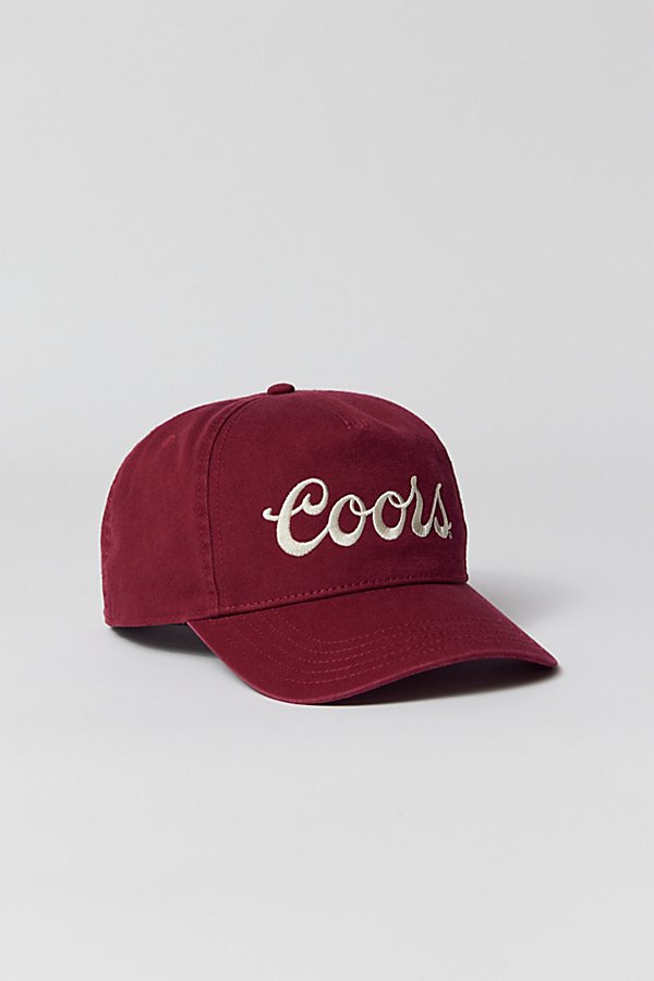 Urban Outfitters Coors Script Logo Hat In Maroon, Men's At