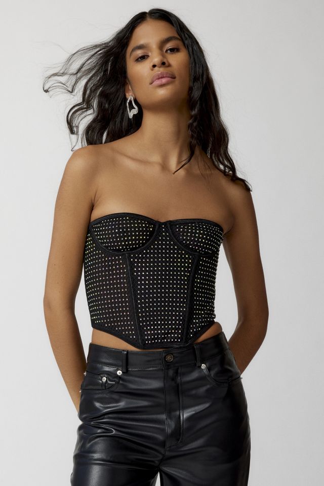 Urban Outfitters Out From Under Diamond Mesh Corset, Women's Fashion, Tops,  Sleeveless on Carousell