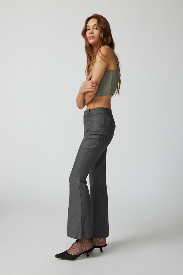 Straight flared hot sale trousers