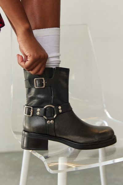 Steve Madden Brixton Moto Boot In Black