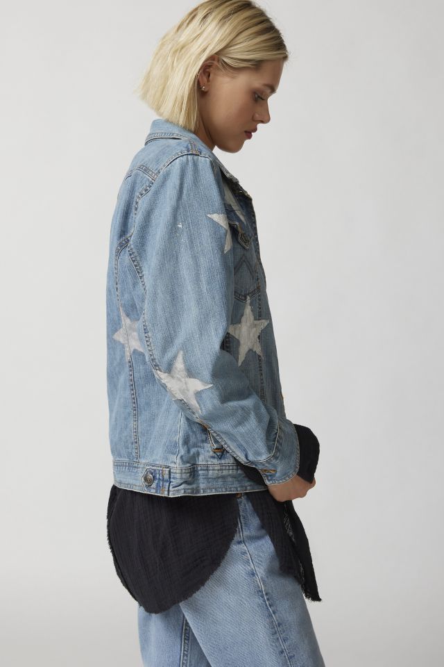 Urban Renewal Remade Star Fitted Denim Jacket #4