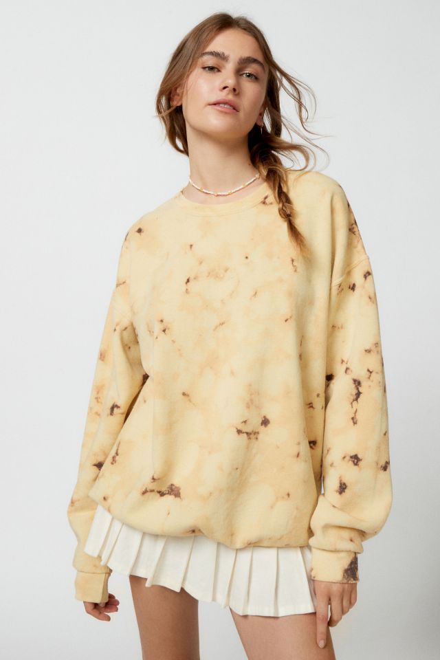 Urban Renewal Remade Popcorn Bleached Oversized Crew Neck Sweatshirt #1