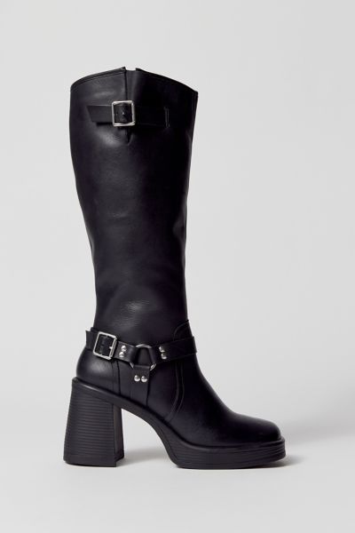 Shop Steve Madden Francine Moto Boot In Black, Women's At Urban Outfitters