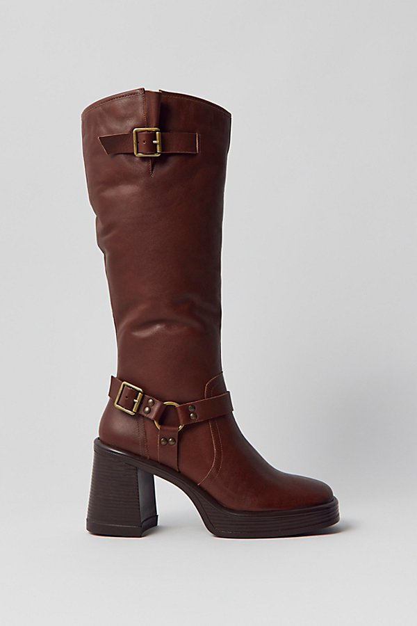 Steve Madden Francine Moto Boot In Brown, Women's At Urban Outfitters