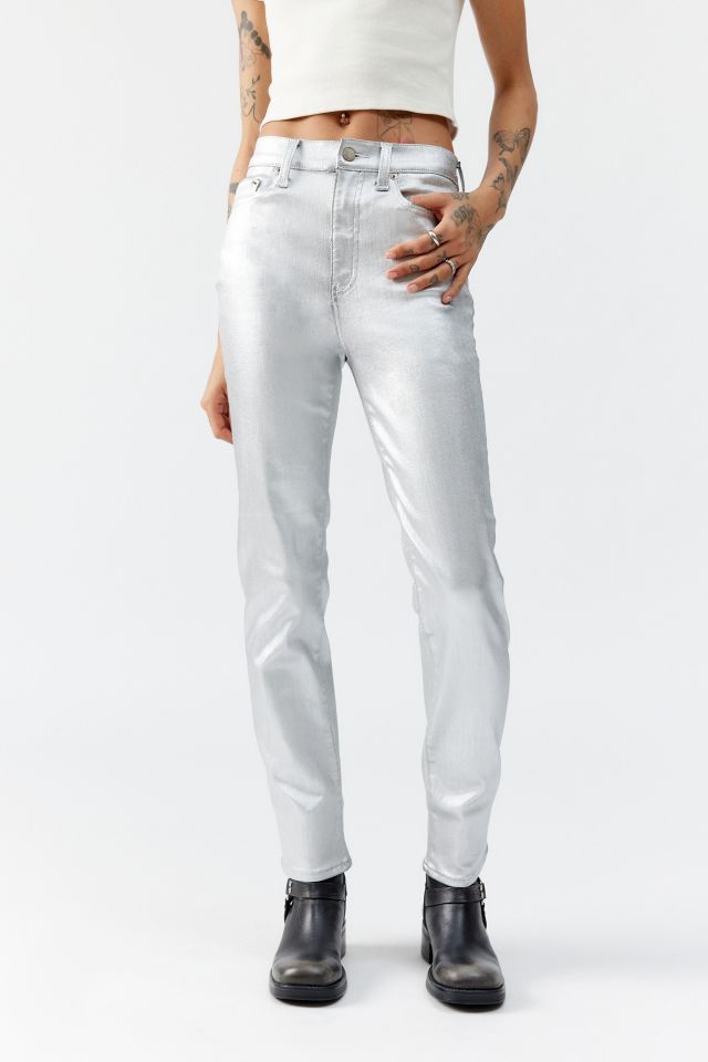Daze Denim Smarty Pants Metallic Straight-Leg Jean #1