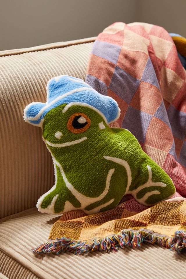 Frog Pillow Cute Frog Stuffed Animal Toys Home Sofa Throw Pillow