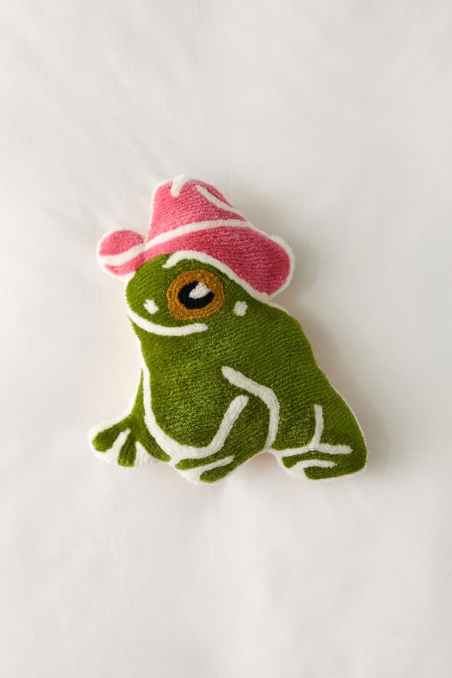 Cowboy Frog Throw Pillow #1