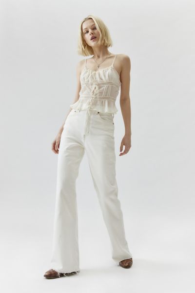 Daze Denim Far Out High-waisted Jean In White, Women's At Urban Outfitters