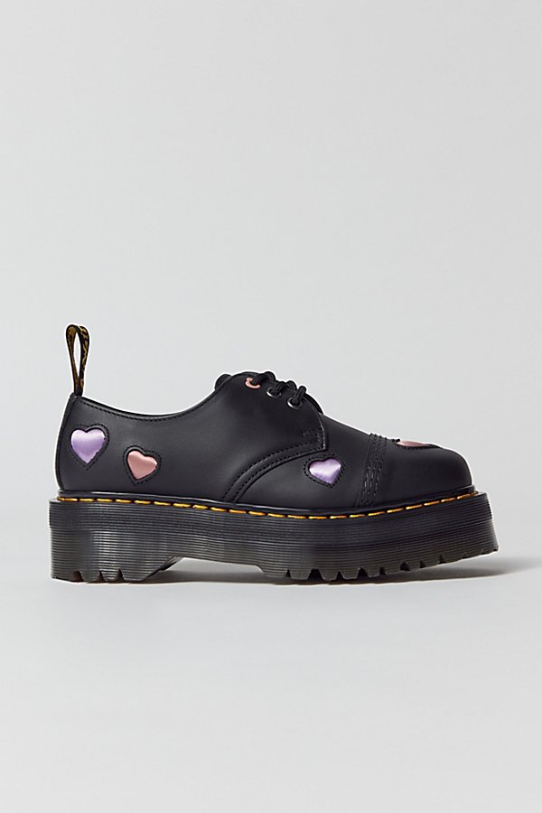 Dr. Martens 1461 Quad Hearts Oxford Shoe Shoe In Black, Women's At Urban Outfitters