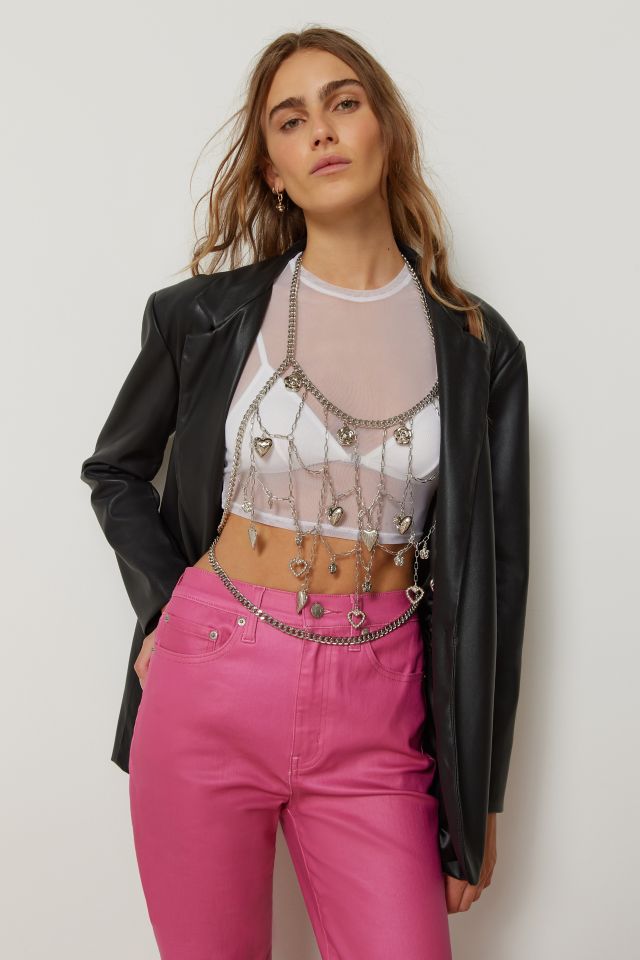 Heart Icon Chain Halter Top #2