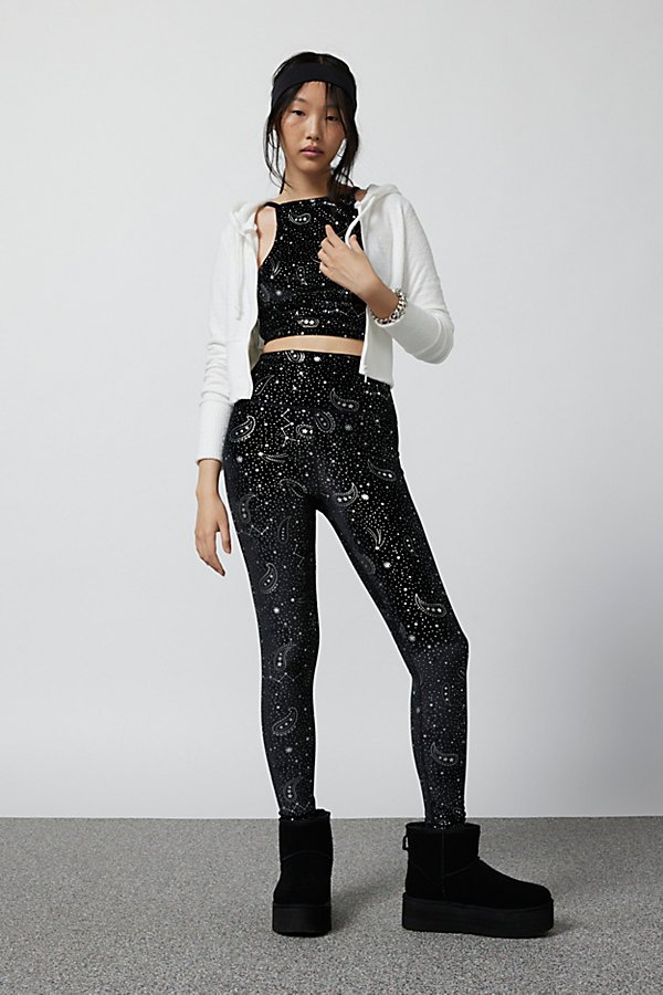 BEACH RIOT PIPER LEGGING IN BLACK, WOMEN'S AT URBAN OUTFITTERS