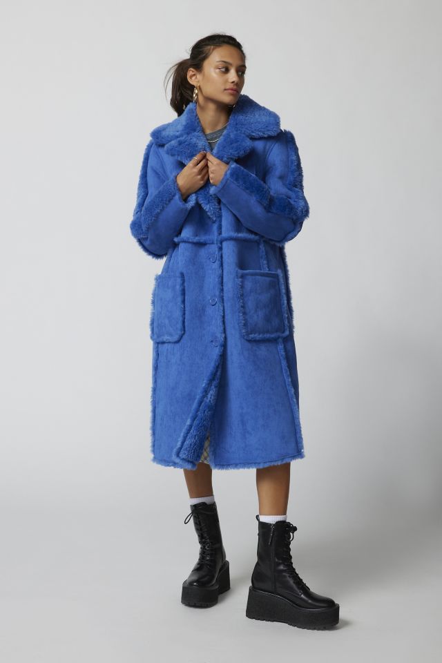 Veste longue en faux rason Willa Kimchi Blue #2