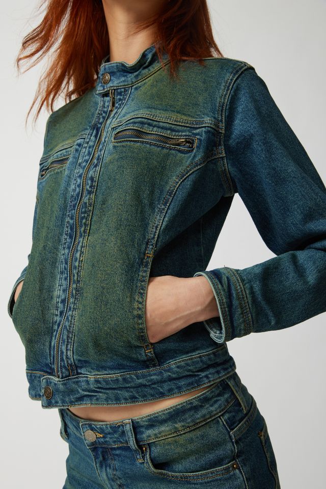 GUESS ORIGINALS Go Moto Denim Zip-Up Jacket #1