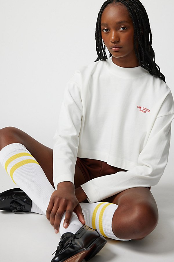 THE UPSIDE COURTSPORT SABINE TOP IN WHITE, WOMEN'S AT URBAN OUTFITTERS