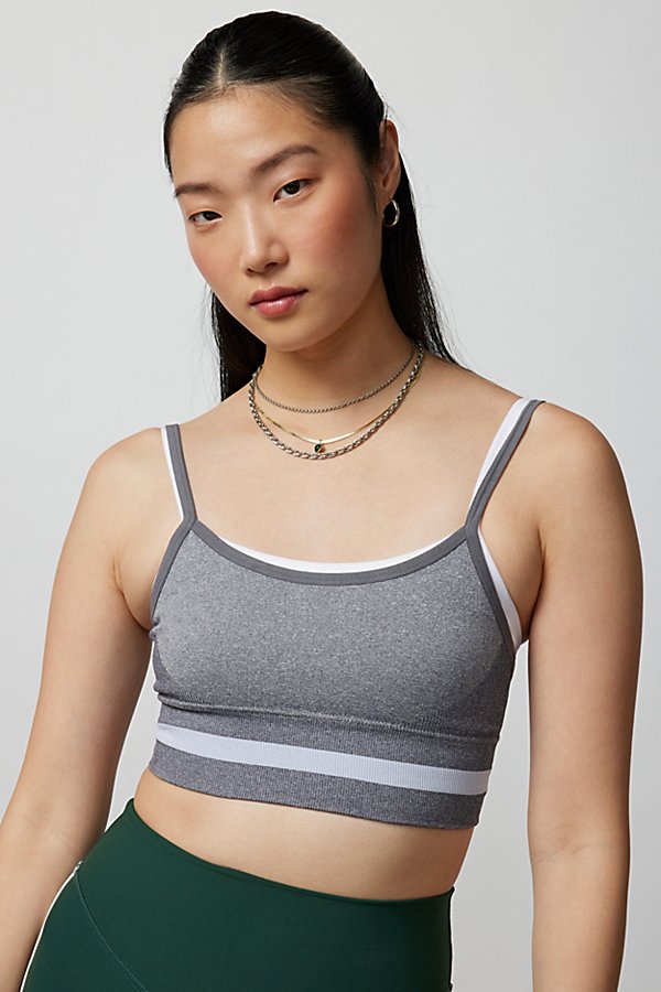 THE UPSIDE MADDIE LAYERED BRA IN GREY, WOMEN'S AT URBAN OUTFITTERS