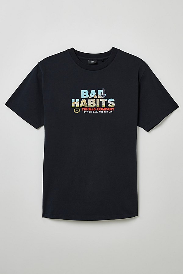 Thrills Bad Habits Tee In Black, Men's At Urban Outfitters