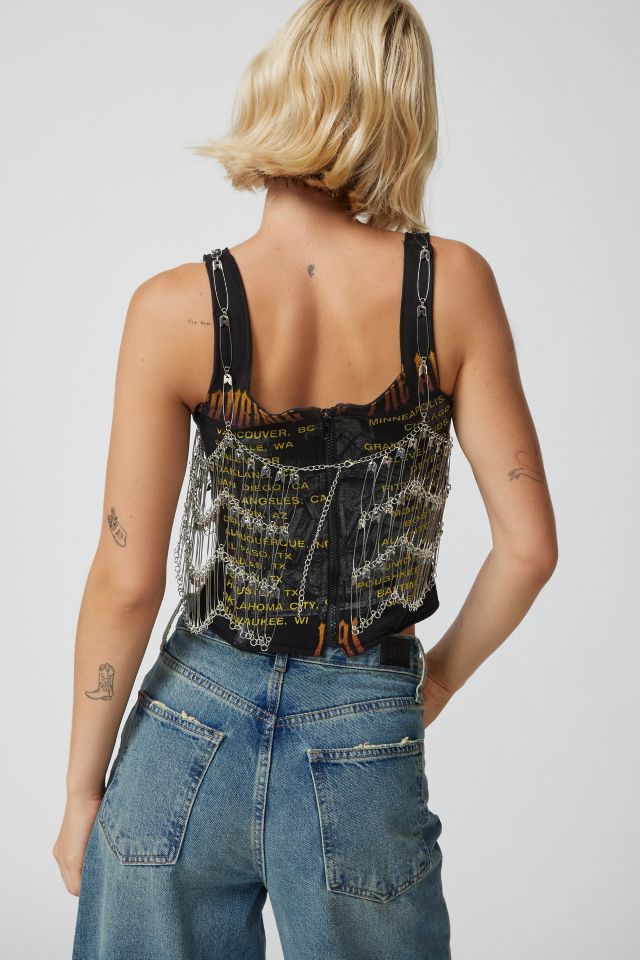 Safety Pin Metal Cropped Top #3