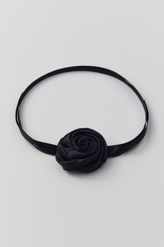 Satin Rosette Wrap Choker Necklace #1