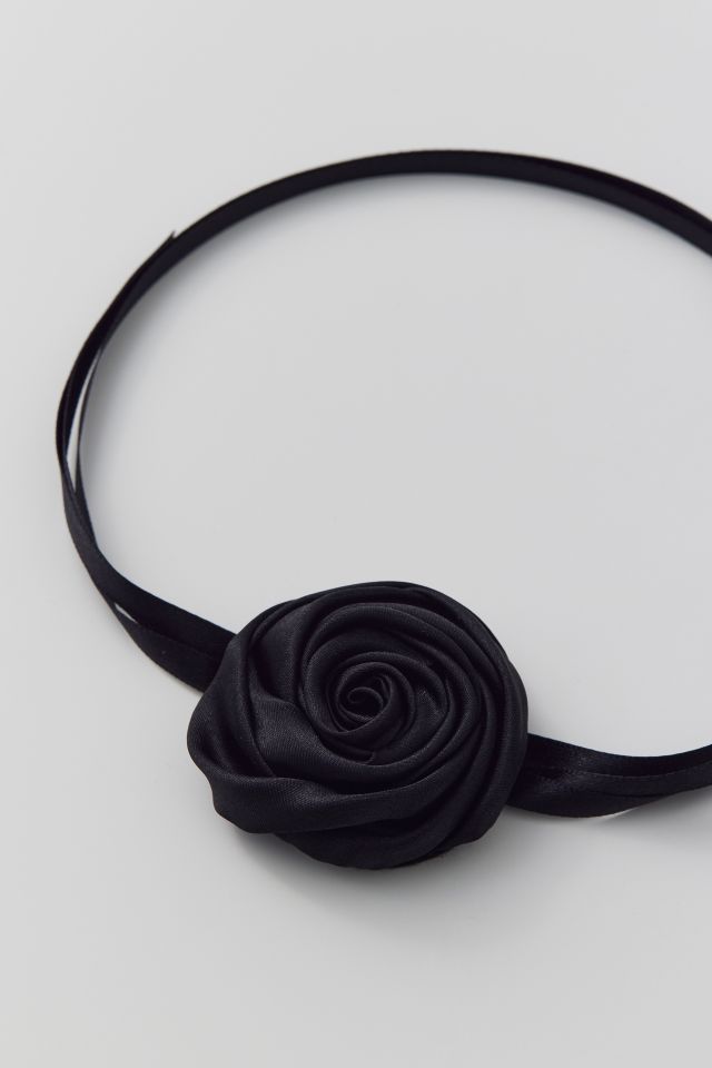 Satin Rosette Wrap Choker Necklace #2
