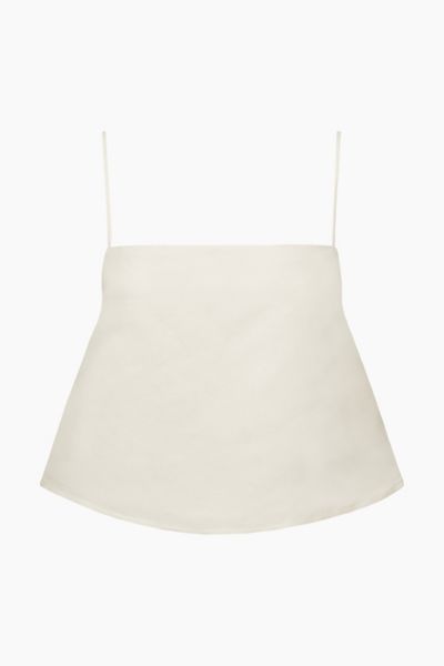Onia Air Linen Square Neck Tank In White