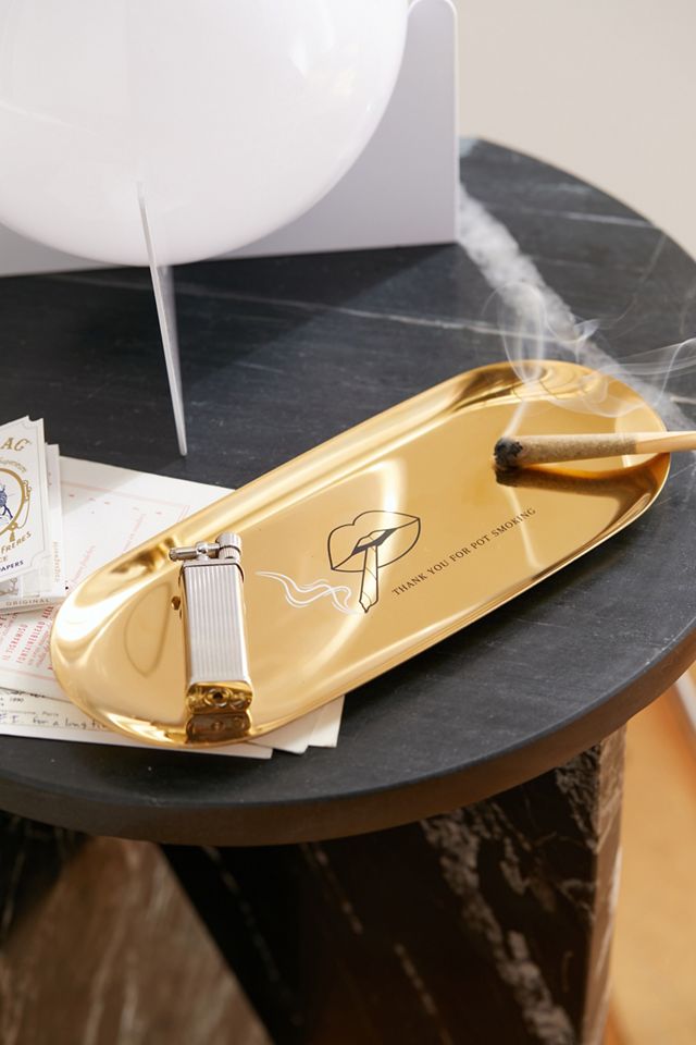 Rogue Paq - Thank You Gold-Tone Joint Rolling Tray