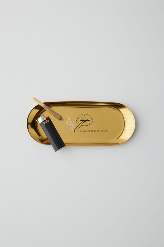 Rogue Paq - Thank You Gold-Tone Joint Rolling Tray