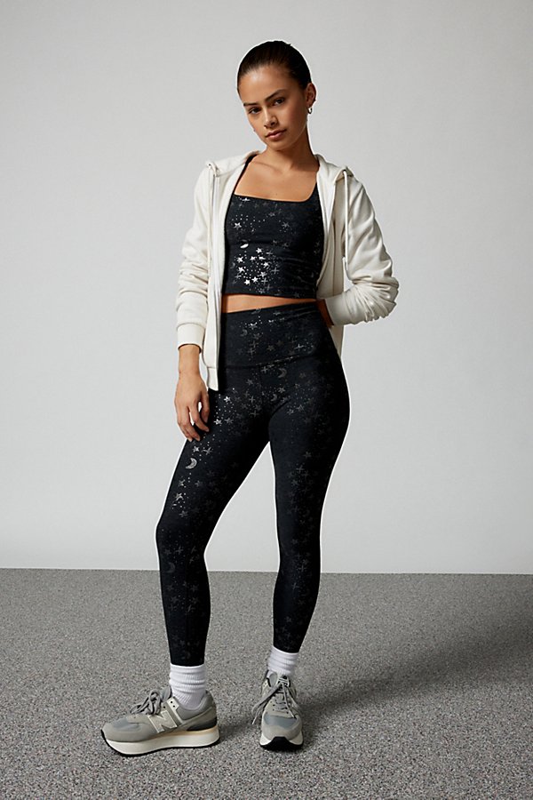 BEYOND YOGA SOFTSHINE SPARKLY HIGH-WAISTED MIDI LEGGING PANT IN BLACK, WOMEN'S AT URBAN OUTFITTERS