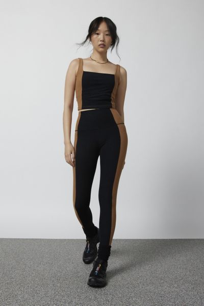 BEYOND YOGA VITALITY SPACE-DYE COLORBLOCK HIGH-WAISTED LEGGING PANT IN BLACK, WOMEN'S AT URBAN OUTFITTERS
