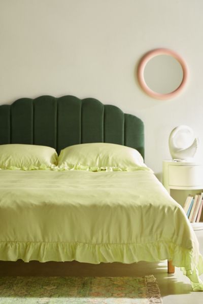 Urban Outfitters Sateen Ruffle Duvet Cover