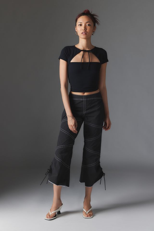 Urban Outfitters Silence + noise black high rise waisted stirrup