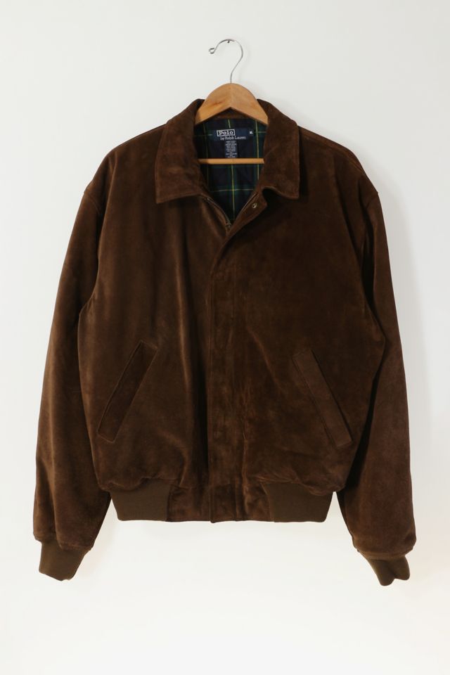 Vintage Polo Ralph Lauren Filled Suede Bomber Jacket | Urban