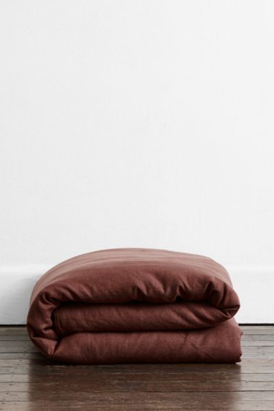 Bed Threads French Flax Linen Duvet Cover In Cacao At Urban Outfitters