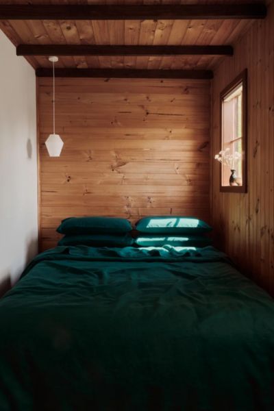 Bed Threads French Flax Linen Duvet Cover In Forest At Urban Outfitters In Green