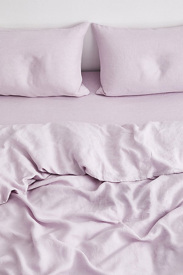 Bed Threads French Flax Linen Duvet Cover In Lilac At Urban Outfitters