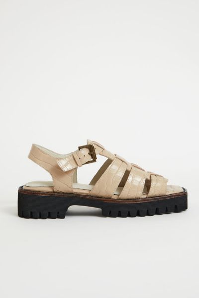 Intentionally Blank Haddie Leather Fisherman Sandal In Ojai, Women's At Urban Outfitters In Ojai